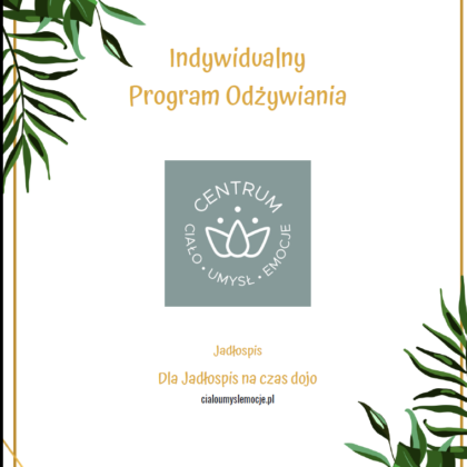 Okładka jadłospisu na czas Dojo – Indywidualny Program Odżywiania od Centrum Ciało Umysł Emocje.